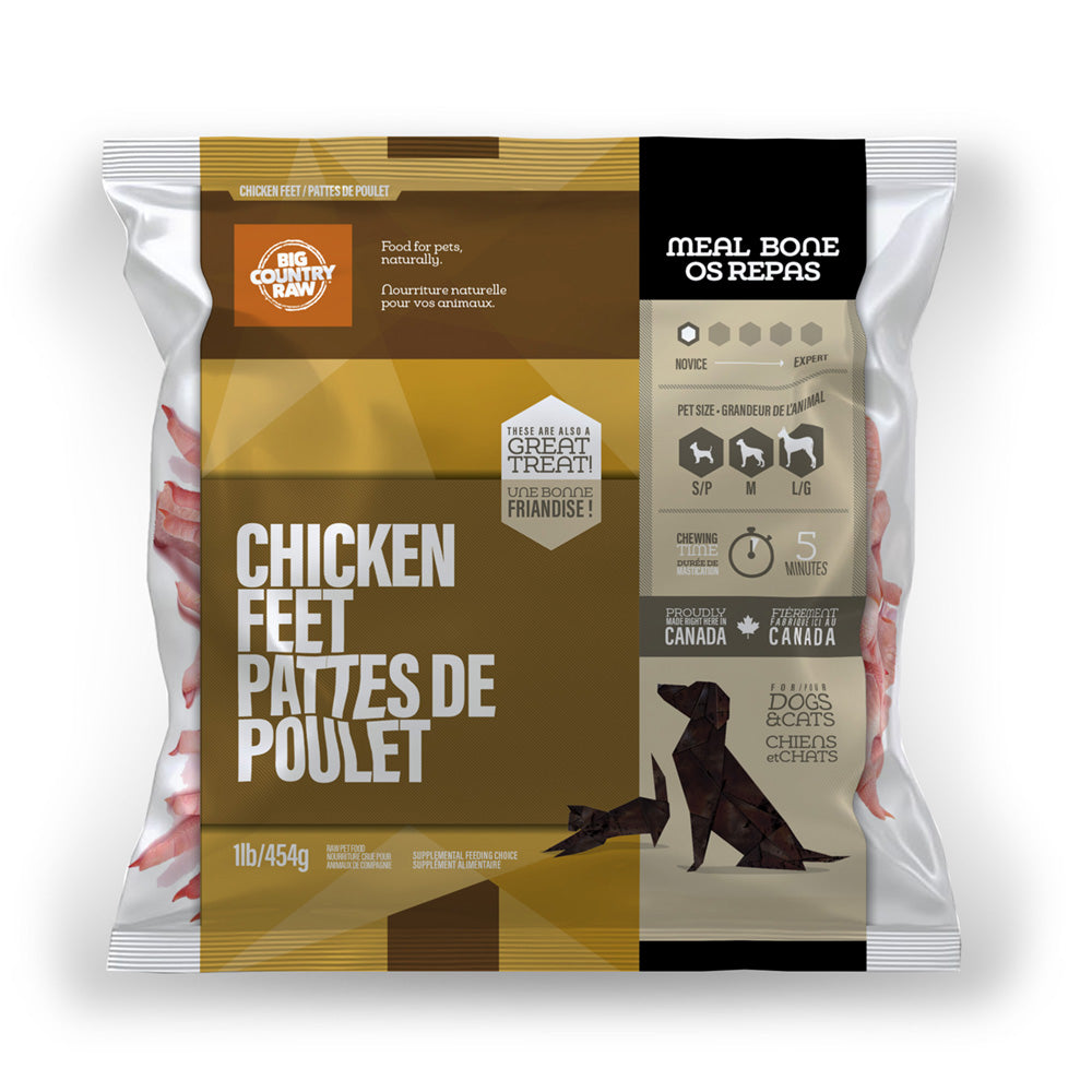 Big Country Raw - Chicken Feet (1lb) - Frozen Product